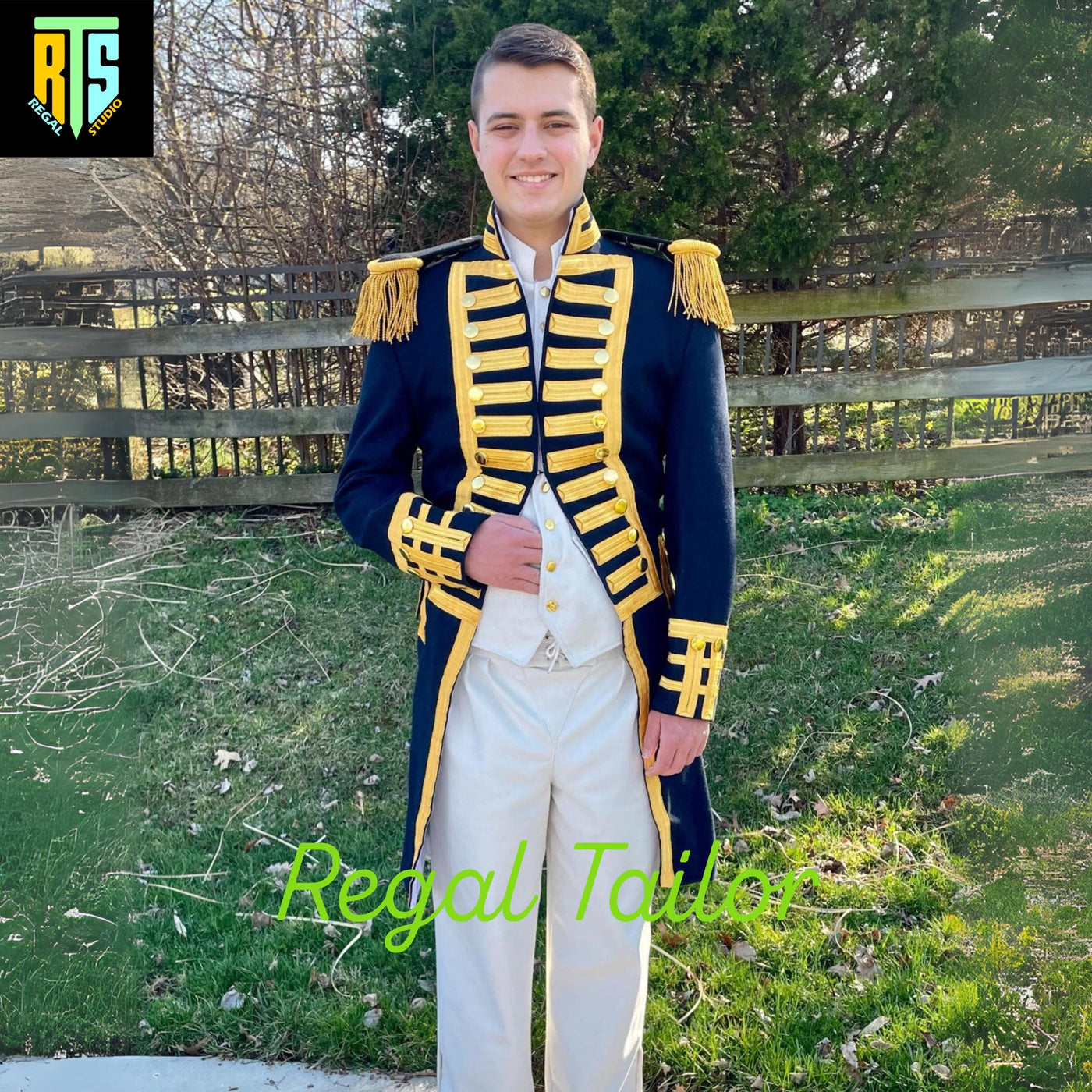 British Royal Navy Blue Color Admiral Military Jacket - Officer Uniform - Steampunk Navy Costume - Wool Naval Coat for Cosplay & Reenactment