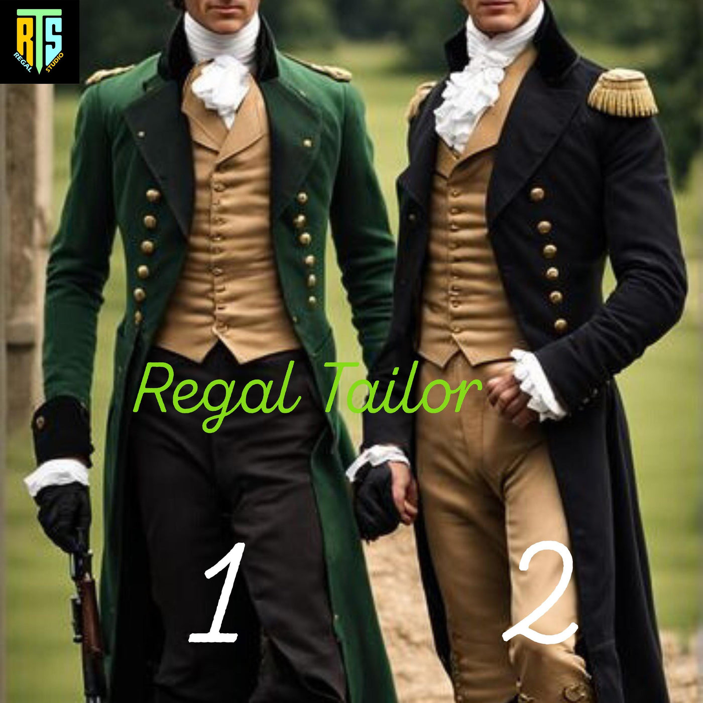 Exquisitely Handmade Mr. Darcy-Inspired Men's Regency Military Coat – Authentic 1800s Style with Elegant Long Tails - Men's Regency Jacket