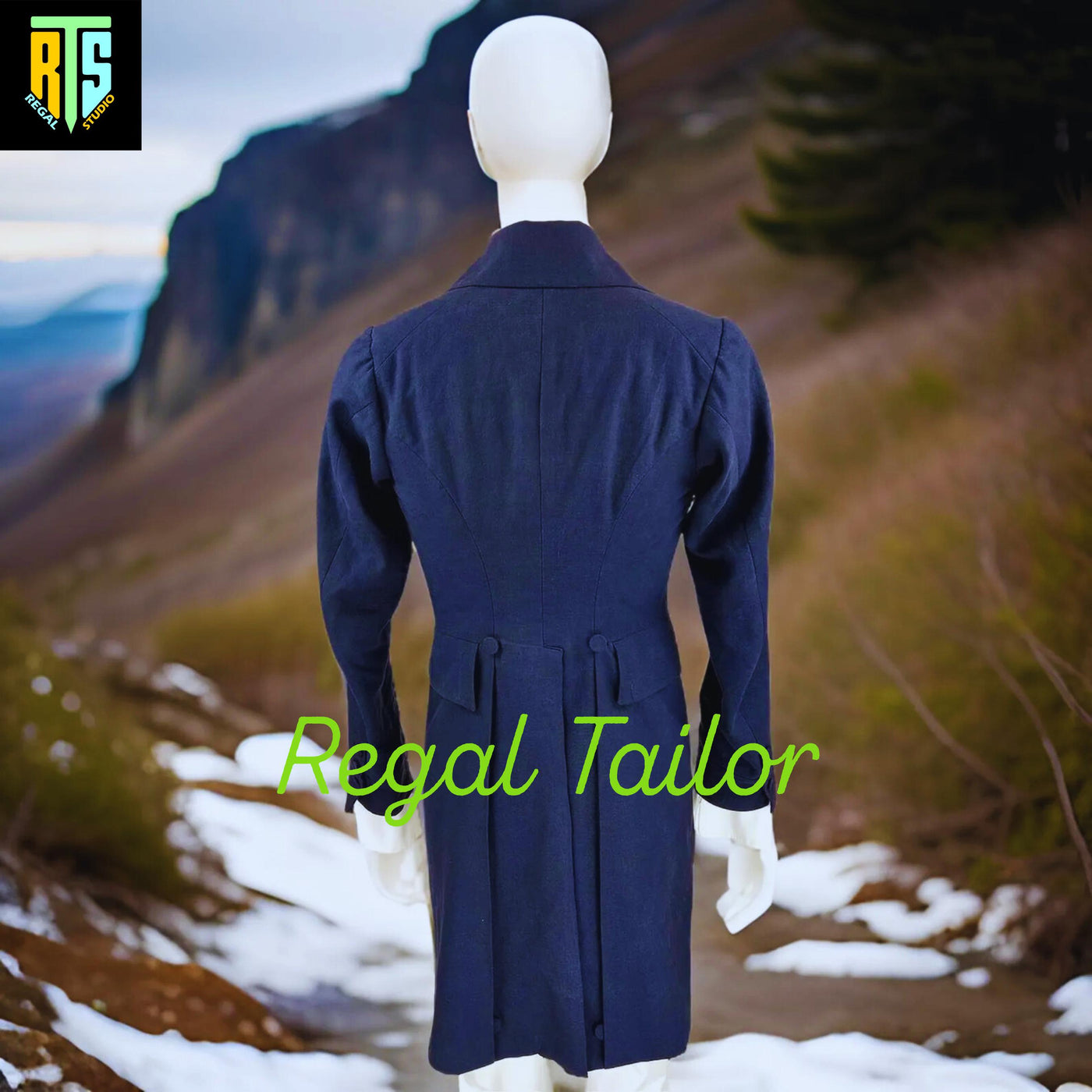 New British Army Blue Tailcoat Coat - Men's Fashion Tailcoat - Blue Regency 1800's Tailcoat - Jane Austin Tailcoat - Men's Regency Jacket