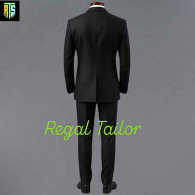 Exquisitely Handmade Men's Black Regency Tailcoat – Authentic 1800s Style with Elegant Long Tails - Custom Fitted - Regency Black Wool Coat