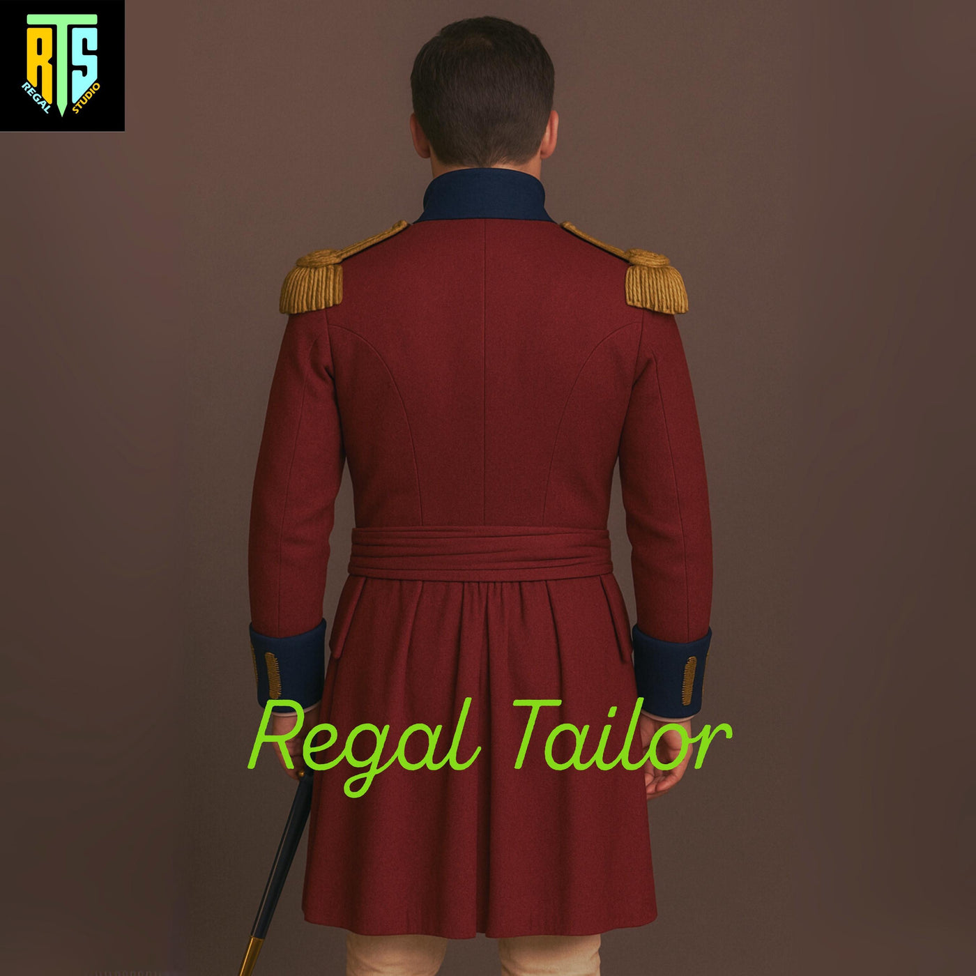 British 18th Century King Regiment Coat - Officer Uniform - Men Wool Coat - Military Uniform Jacket - British Soldiers Uniform - Custom Size