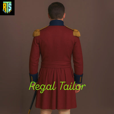 British 18th Century King Regiment Coat - Officer Uniform - Men Wool Coat - Military Uniform Jacket - British Soldiers Uniform - Custom Size