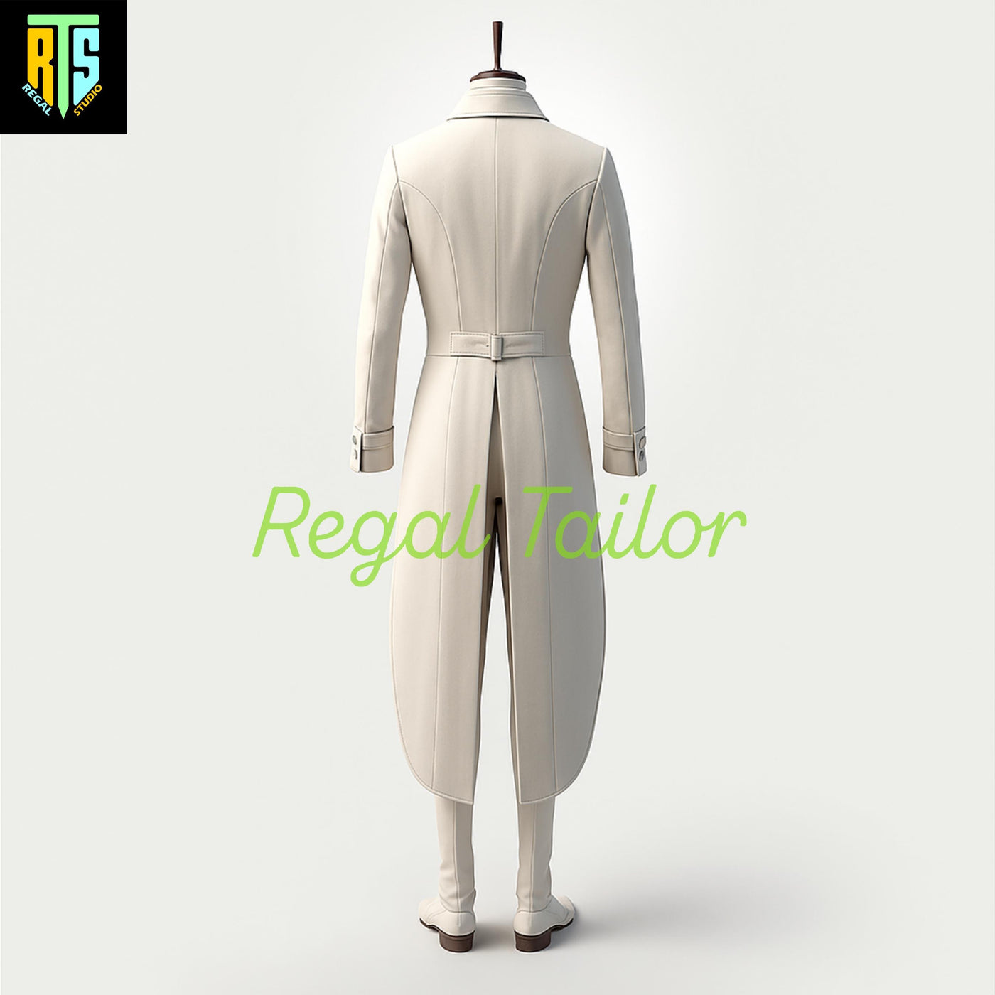 Elegant Men's Regency Tailcoat Ensemble with Waistcoat and Trousers – Classic 18th Century Formalwear with Elegant Long Tails - Regency Suit