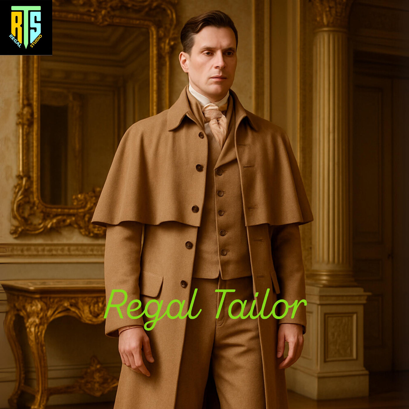 Brown Inverness Cape Coat – A Custom Made Wool Overcoat With A Classic Cape Design - Elegant Coachmen's Coat - Regency Garrick Overcoat