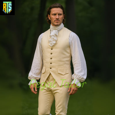 George Washington Uniform - Men 1770s American Revolution War Jacket - Halloween Costume - Historical 18th Century Reenactment Outfit