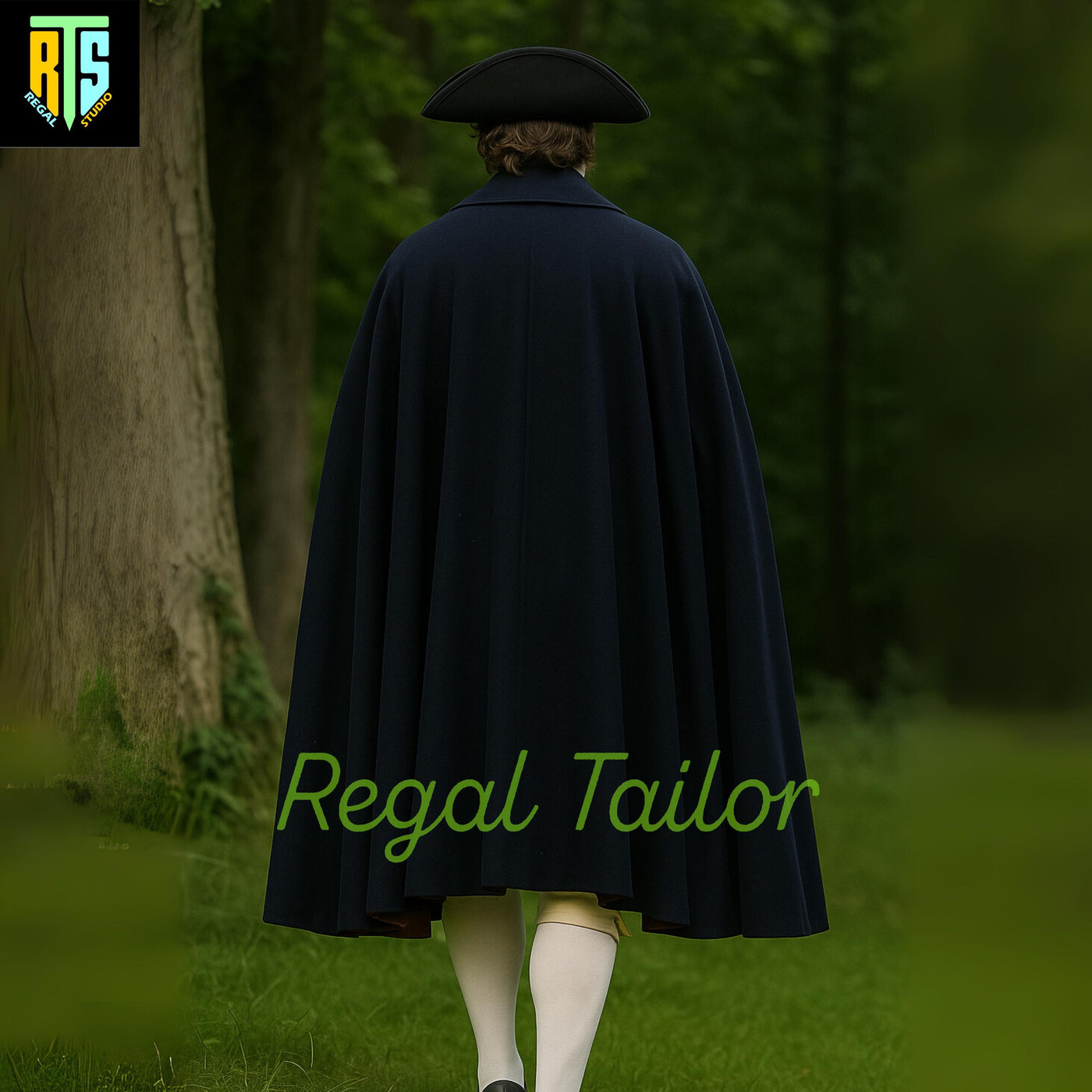 George Washington Uniform - Men 1770s American Revolution War Jacket - Halloween Costume - Historical 18th Century Reenactment Outfit